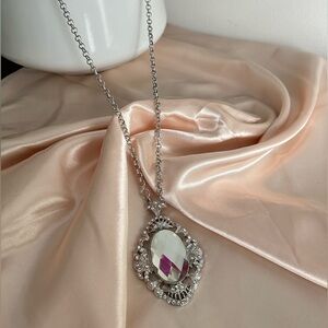 Vintage Long Silver Plate Necklace Brand New